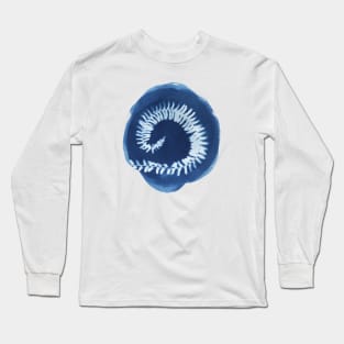 Fern spiral (cyan) Long Sleeve T-Shirt